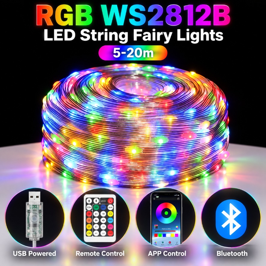 Decor Lighting Address - Luci a stringa LED RGB WS2812B