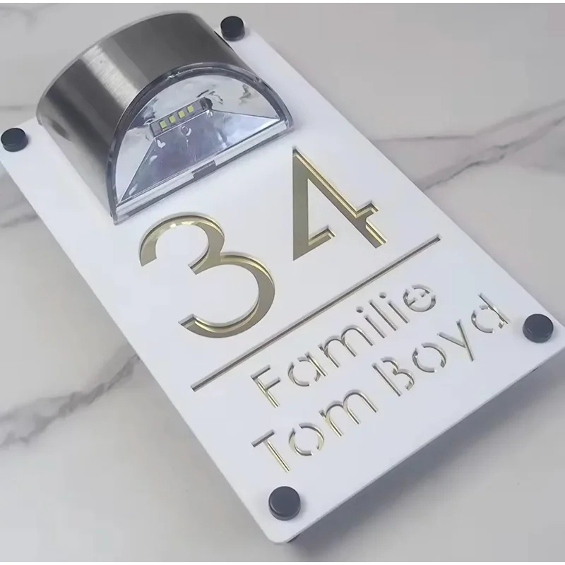 Decor Lighting Address - Targa Personalizzata con Numero Civico in