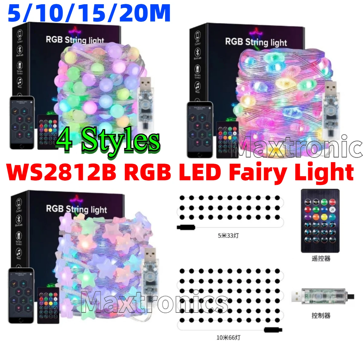 Decor Lighting Address - Smart 4 stili RGB WS2812B LED