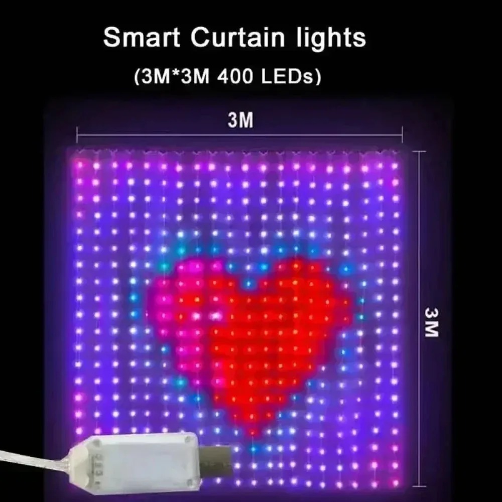 Luci a tenda LED con pixel, co - Lighting Christmas Decor recensione e prezzo