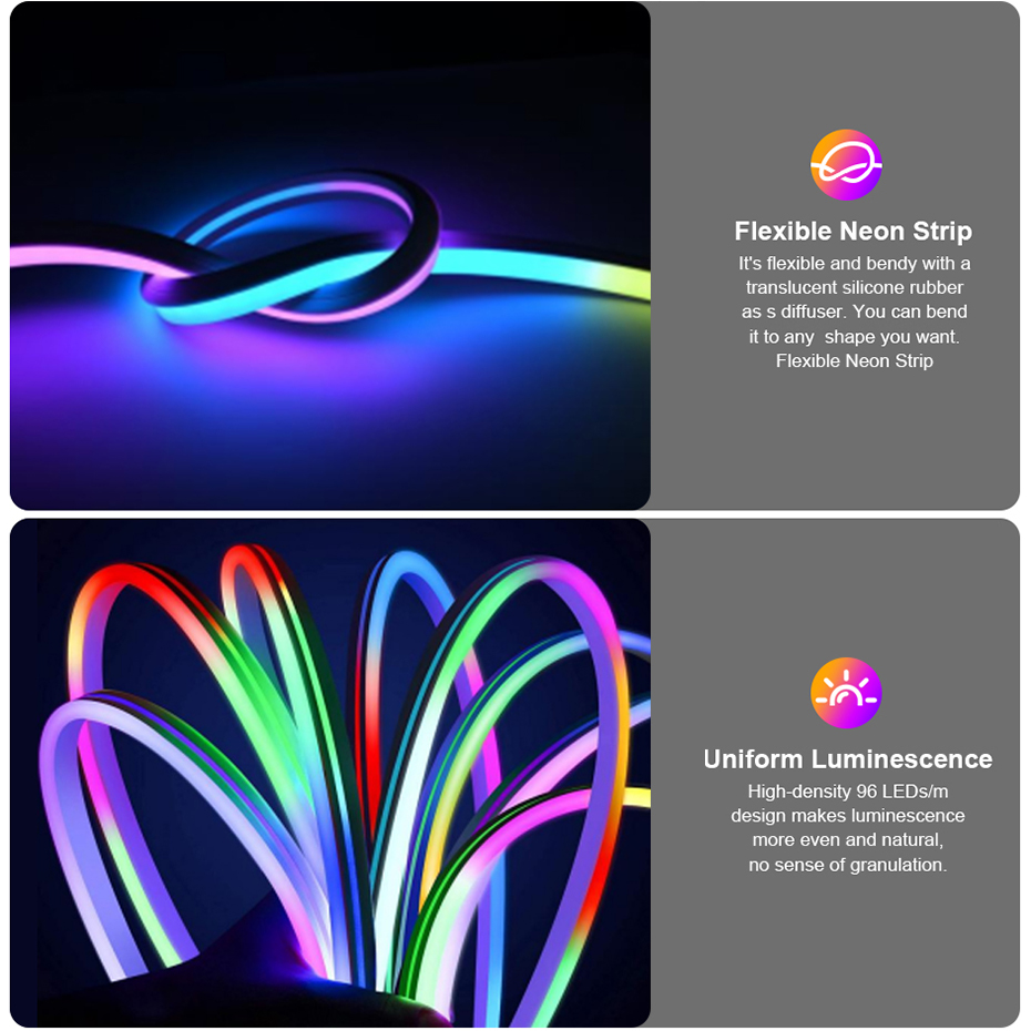 Striscia LED Neon RGBIC 12V 84 - Decor Lighting Uk recensione e prezzo