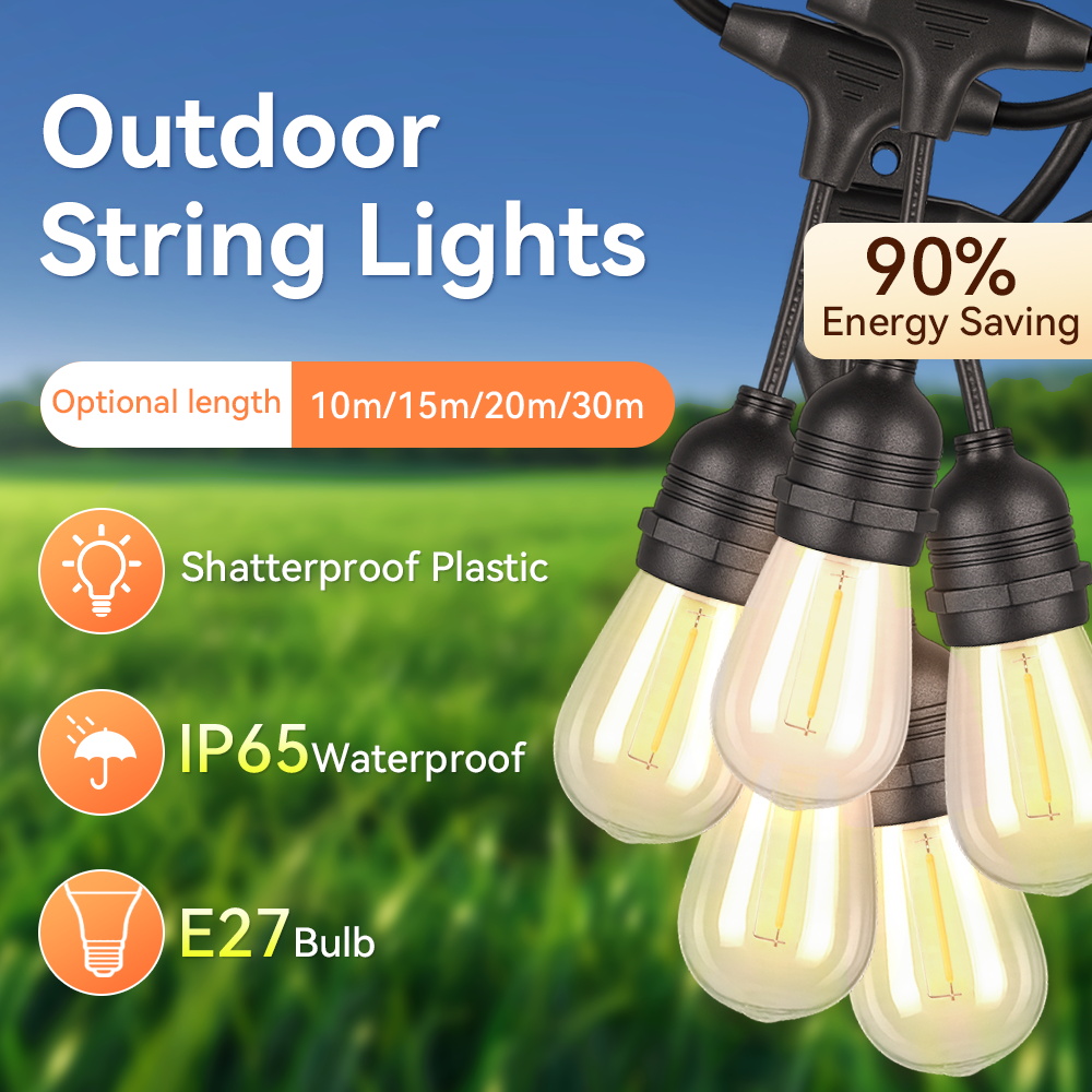 E27 Luci a stringa per esterni - Decor Lighting Uk recensione e prezzo